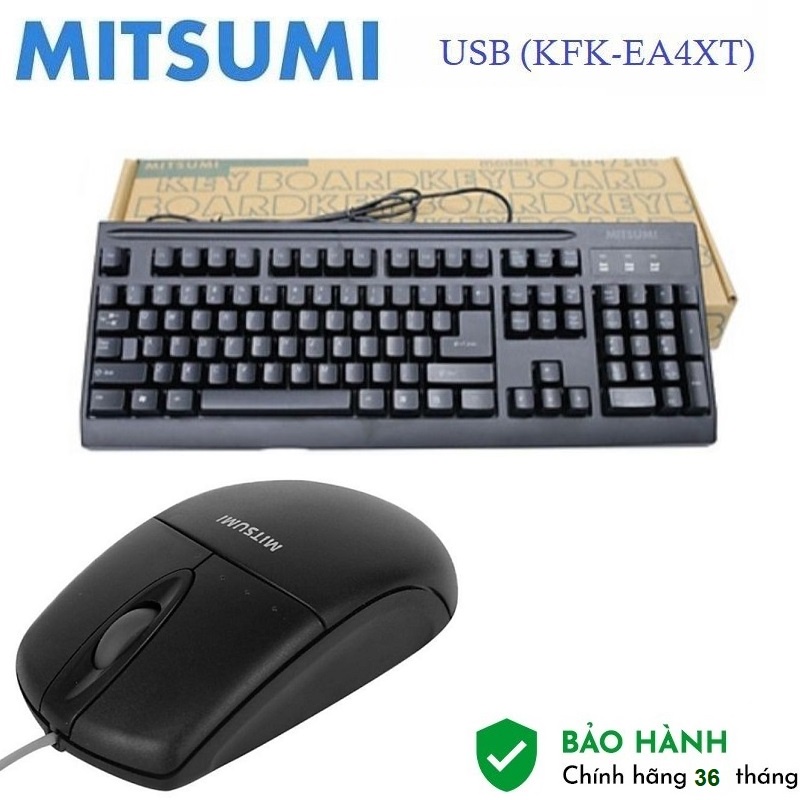Bộ bàn phím chuột Mitsumi cổng USB bảo hành 36 tháng
