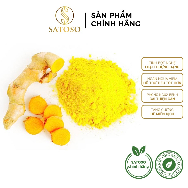 Tinh bột nghệ vàng thượng hạng tốt cho sức khỏe, đẹp da SATOSO 1kg