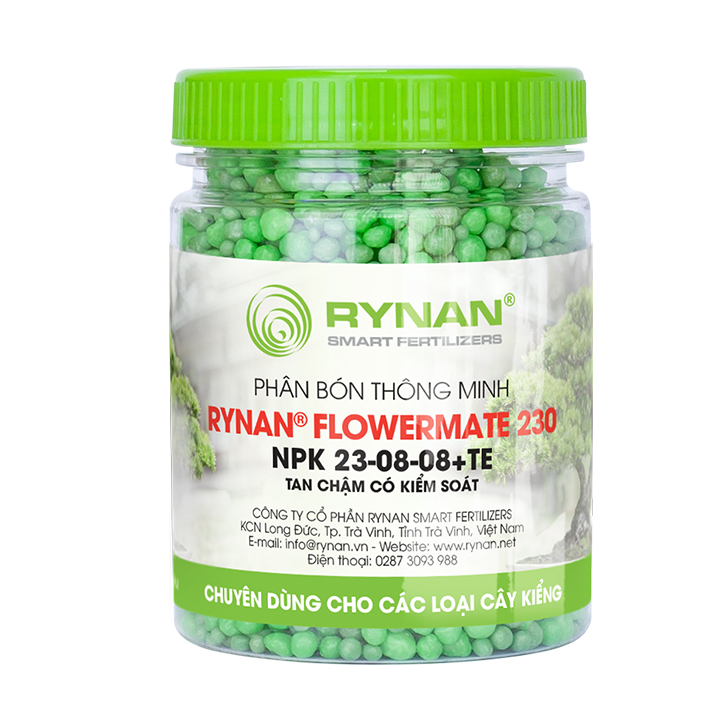 Phân thông minh Rynan Flowermate 230 NPK 23-08-08 TE chuyên dùng cho các loại cây kiểng