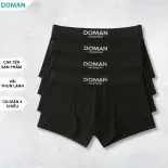 Combo 4 quần lót nam thun lạnh full đen, quần sịp nam boxer menswear mix mẫu