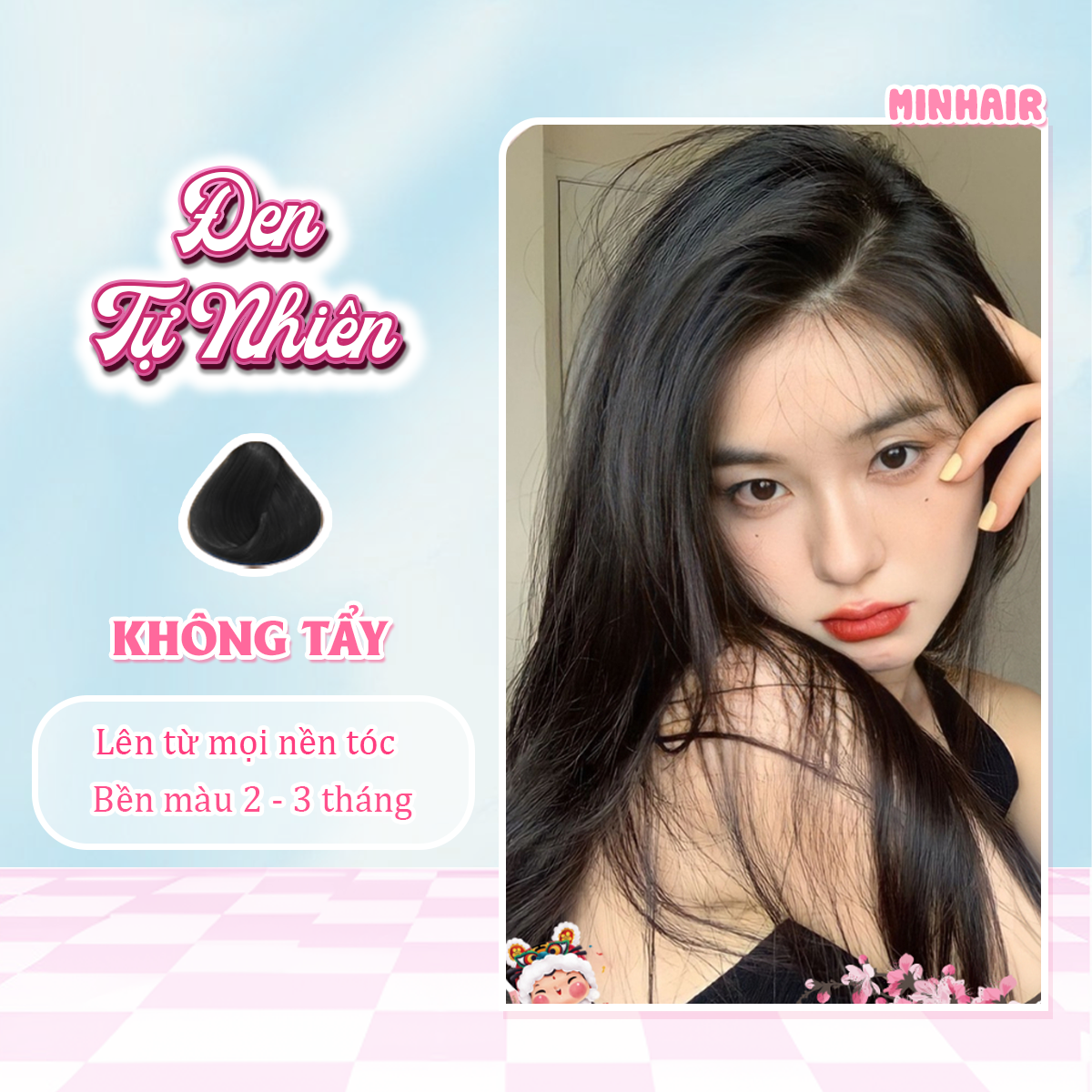 HOÀN TIỀN 15% - Thuốc nhuộm tóc màu đen tuyềntặng kèm oxy trợ dưỡng và bao tay