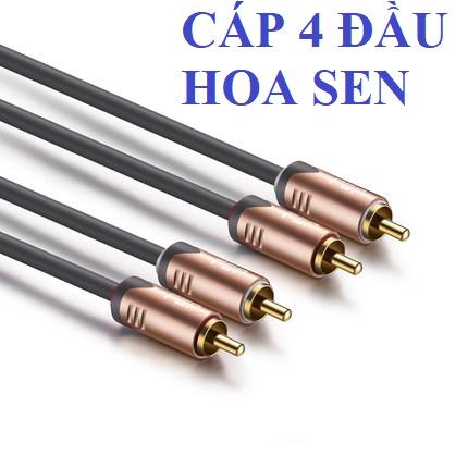 [HCM]Cáp loa AV 4 đầu bông sen dài 5M cao cấp JSJ (AV 4 ĐẦU)