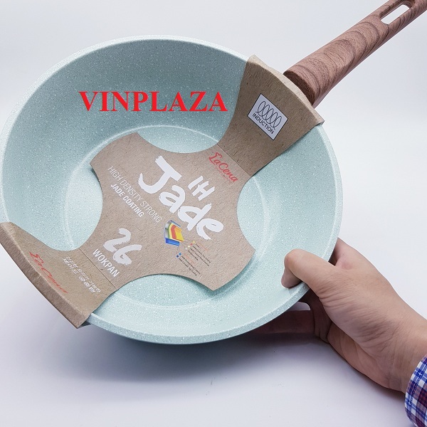 Chảo nhôm sâu lòng chống dính xanh đá Lacena size 26cm - SH22495