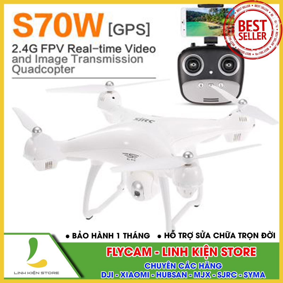 Flycam sjrc s70w new 2018 - camera 1080p, gps, tự đi theo chủ, camera điều chỉnh góc 90 độ