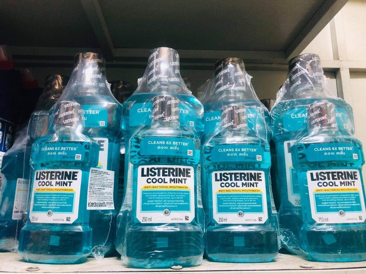 Combo 2 chai nước xúc miệng listerine thailand 750 & 250 ml