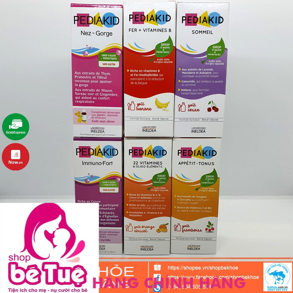 Pediakid - 22 vitamin / appetit tonus / sommeil / sắt fe + vitamin b / immuno fort