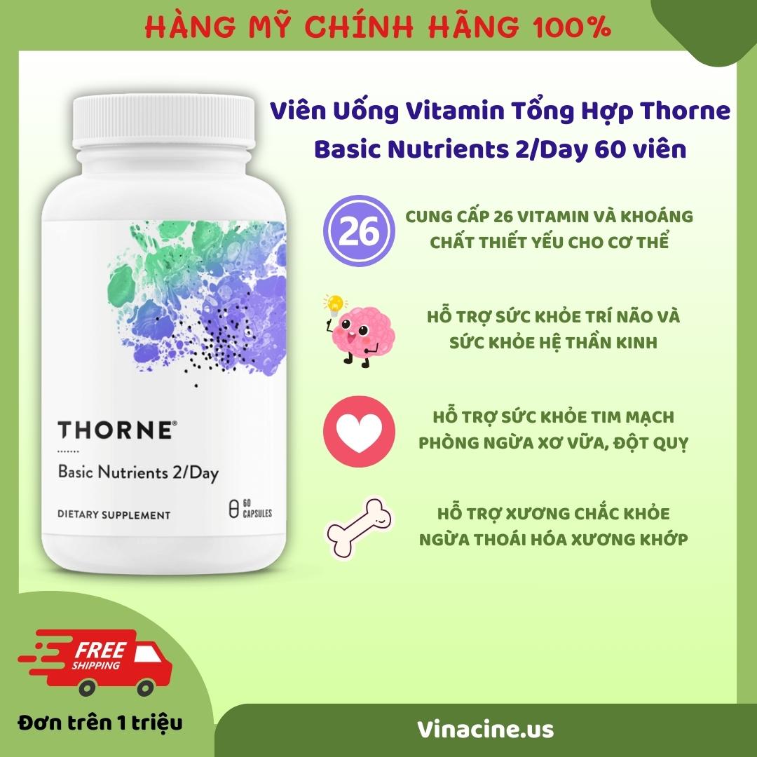 Viên Uống Vitamin Tổng Hợp Thorne Basic Nutrients 2 Day 60 viên