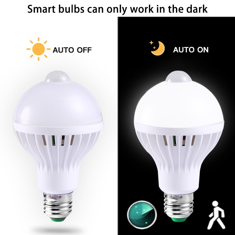 BÓNG ĐÈN LED CẢM BIẾN HỒNG NGOẠI 12W TỰ ĐỘNG SÁNG KHI THẤY NGƯỜI, BÓNG CỰC SÁNG, CHẤT LIỆU AN TOÀN, SIÊU BỀN