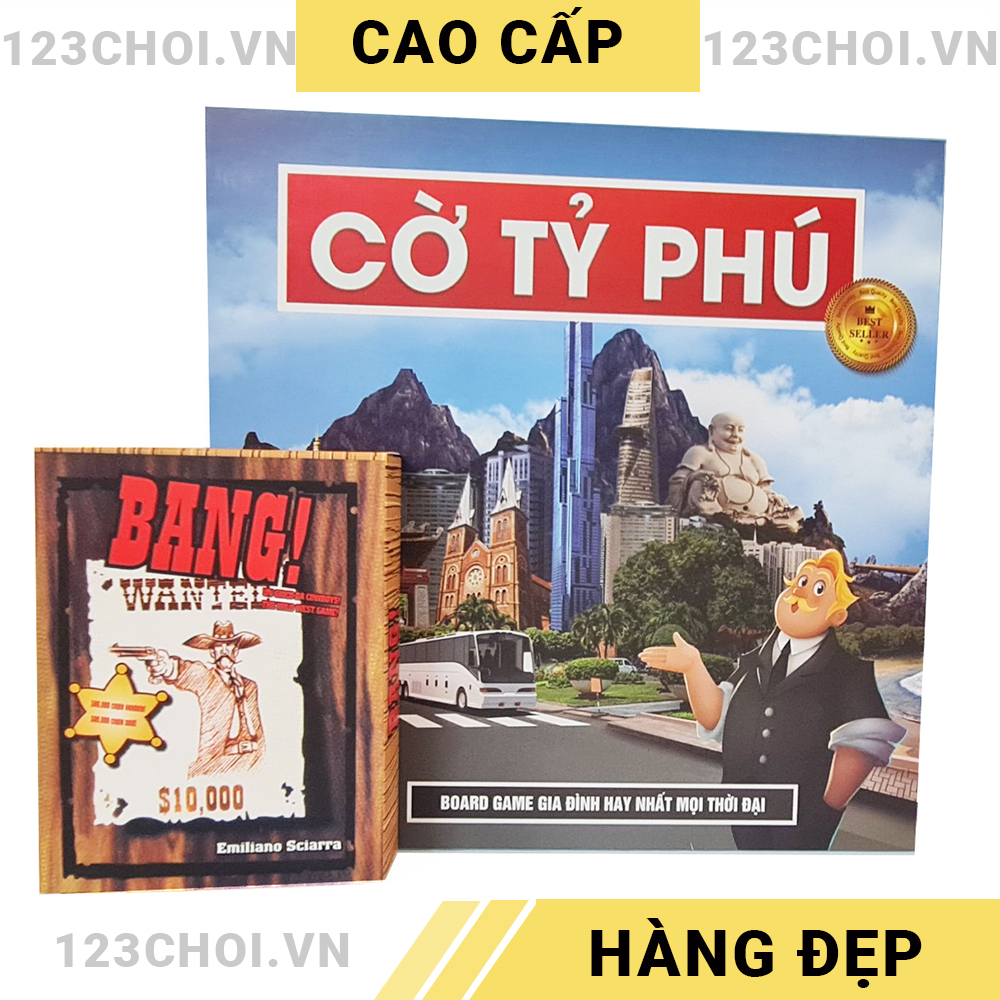 [COMBO 2 IN 1] Bộ đồ chơi board game kinh điển nổi tiếng Cờ tỷ phú Monopoly + Game thẻ bài nhập vai Bang phiên bản tiếng Việt [GIÁ RẺ BẤT NGỜ]