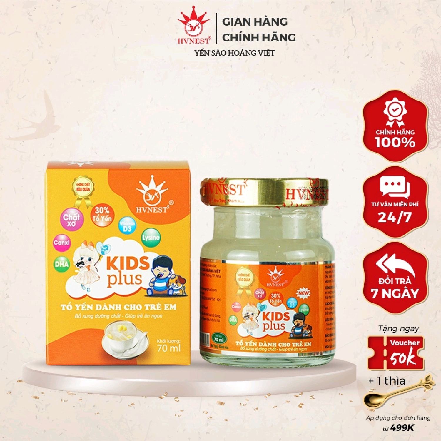 Yến sào cho bé kids plus - yến sào hoàng việt hvnest 30% yến