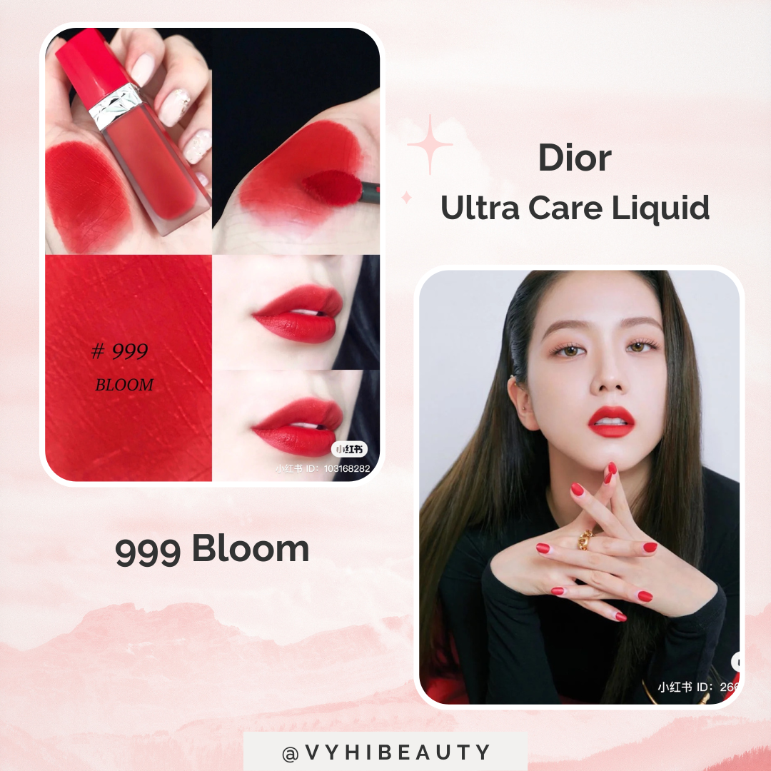 Son kem Dior Ultra Care Liquid 999 Bloom màu đỏ tươi chính hãng