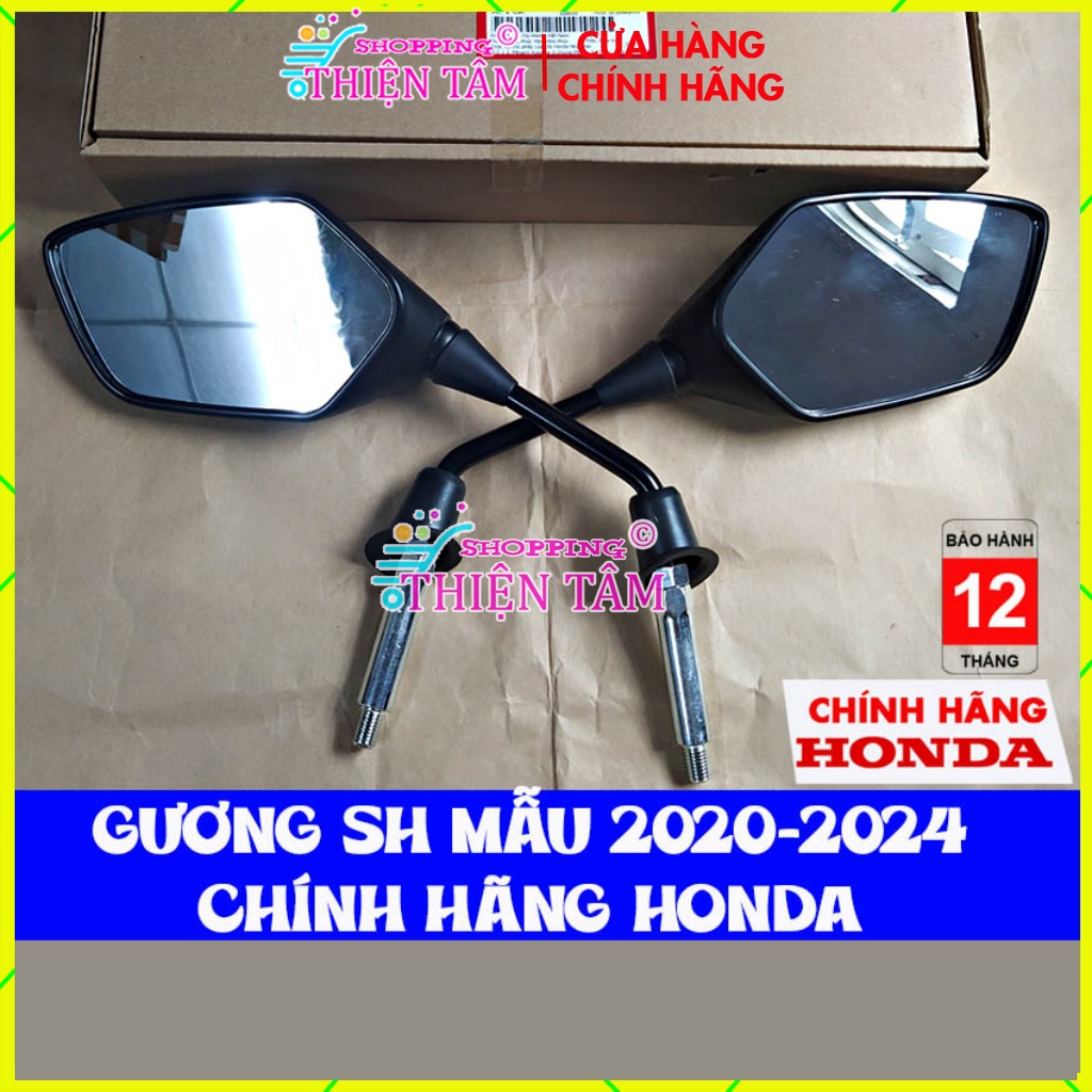 (Hàng Zin) Gương Kính Chiếu Hậu Xe Máy Sh Mẫu 2020-2021-2022-2023-2024 Chính Hãng Honda Gắn Tương Thích SH Cũ 2017-2018-2019