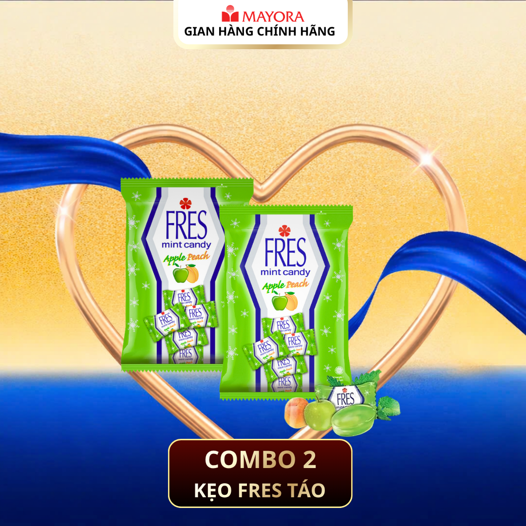 Combo 2 Kẹo The Fres Apple Peach 150G
