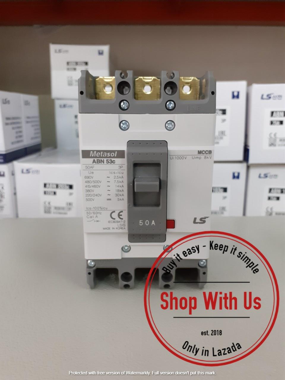 Ls automat mccb abn53c 50a - át khối mccb ls abn53c - át 3 pha 50a ls - aptomat 3p ls abn53c - abn 3p 50a