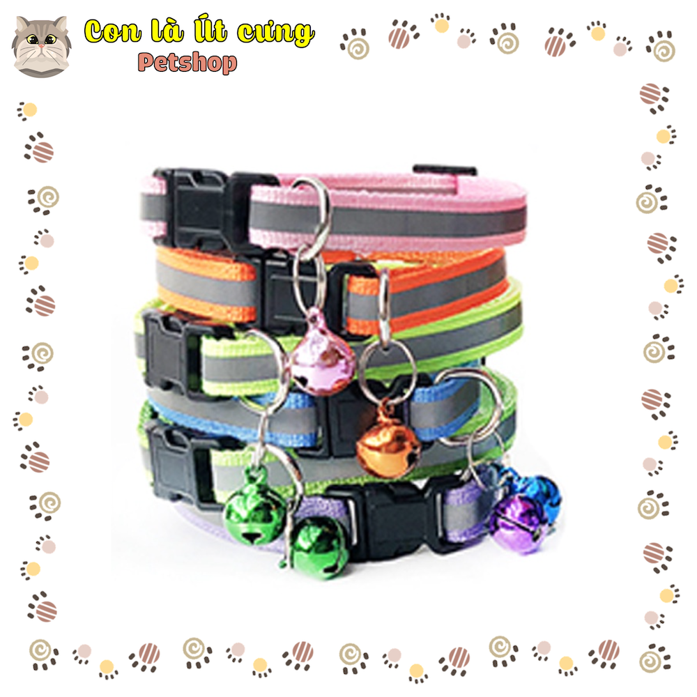 Vòng cổ phản quang size 1cm cho thú cưng chó mèo - Con là Út cưng Petshop