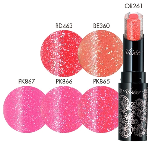 Son nhũ bóng Kose Visee Crystal Duo Lipstick Sheer - Nhật Bản nội địa, Son thạch Kosé Visee Crystal duo Lipstick, son kem viseé Creamy Lipstick