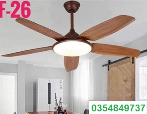 F26 quạt trần cánh nhựa abs - đèn led - động cơ lõi đồng 100% - hàng cao cấp