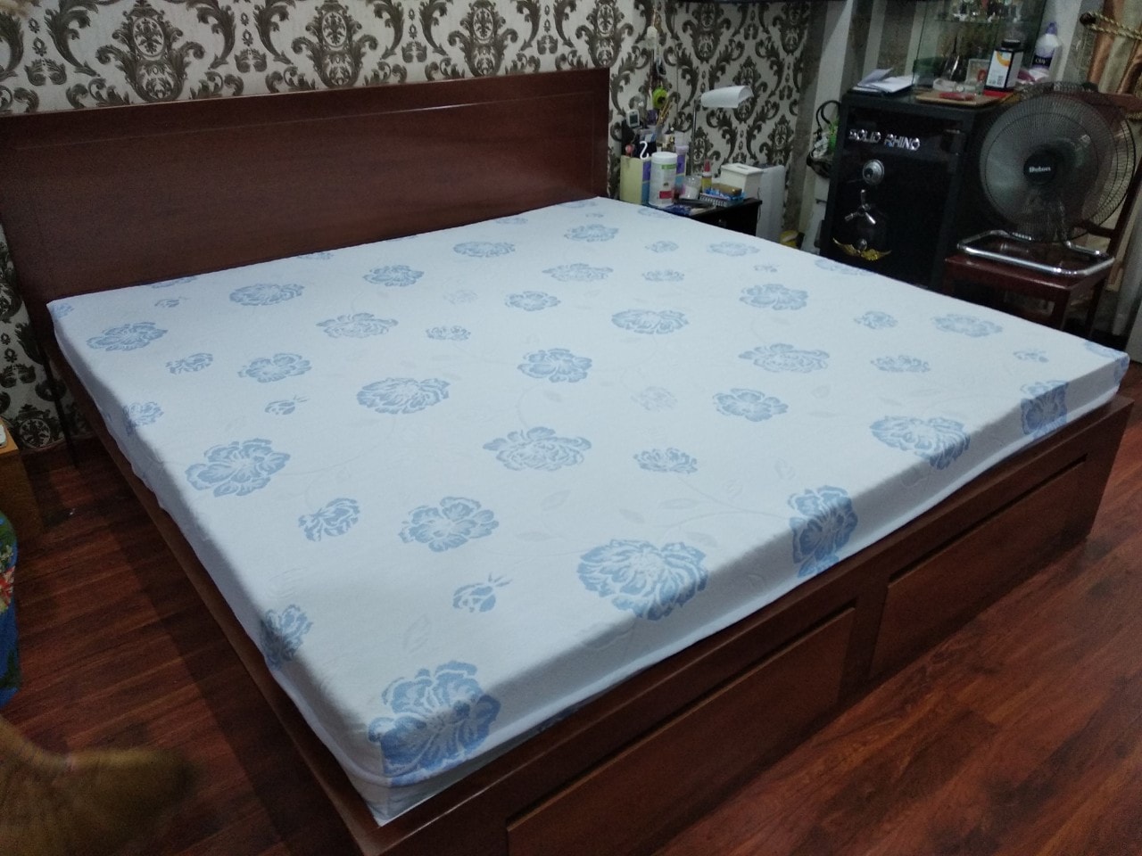 [HCM]Áo bọc nệm vải gấm KT 1m4 x 2m0 x 10cm bọc 2 mặt có dây kéo - Hoa văn đẹp mịn không xù lông