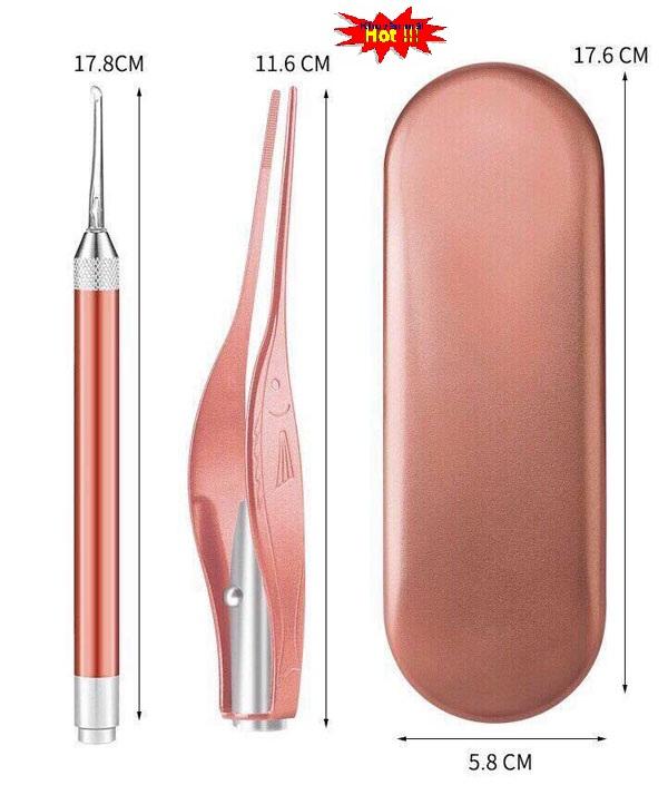 Đồ ngoáy tai, bé bị ráy tai khô - Bộ dụng cụ lấy ráy tai có đèn led siêu sáng cao cấp cho bé yêu - dụng cụ không thể thiếu cho mọi gia đình