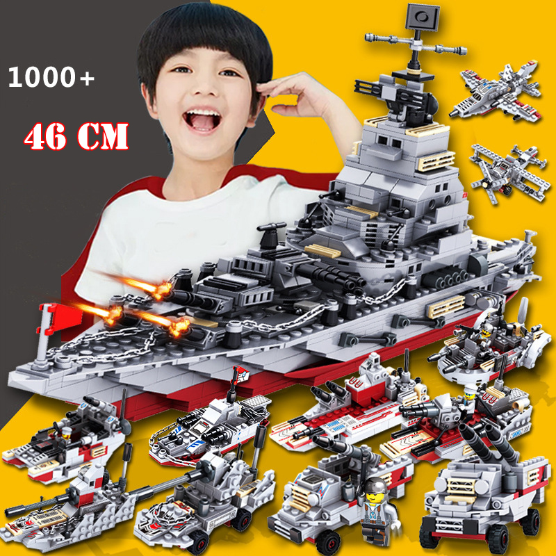 1000 CHI TIẾT - Bộ Đồ Chơi Xếp Hình Mô Hình Tàu Chiến Hạm Lắp ROBOT Máy Bay Tàu Sân Bay  Tàu Chiến - Hàng Chuẩn