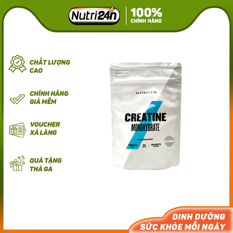 Creatine Myprotein Chuyển Hóa Năng Lượng Tăng Cơ Tăng Sức Mạnh Myprotein Creatine Monohydrate 250g
