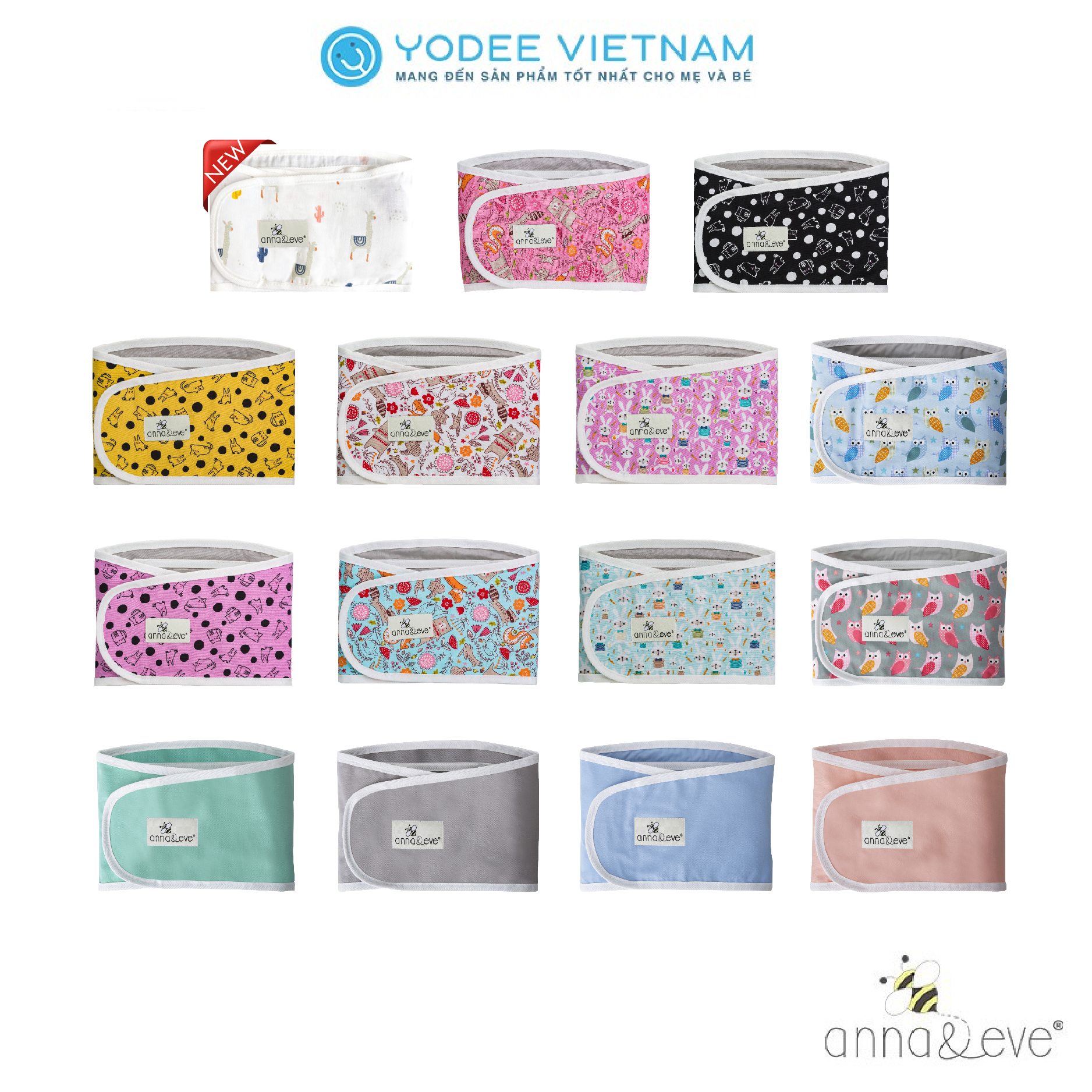Anna&Eve Khăn quấn ngủ ngon, ủ quấn tay chống giật mình cho bé sơ sinh