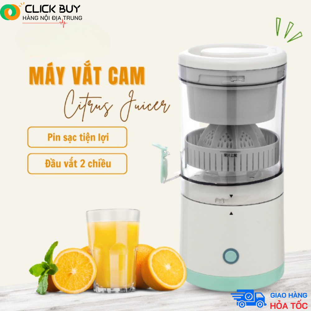 Máy vắt cam, máy vắt trái cây ba chiều citrus juicer không dây cổng sạc usb - máy ép cam vắt kiệt, dễ vệ sinh