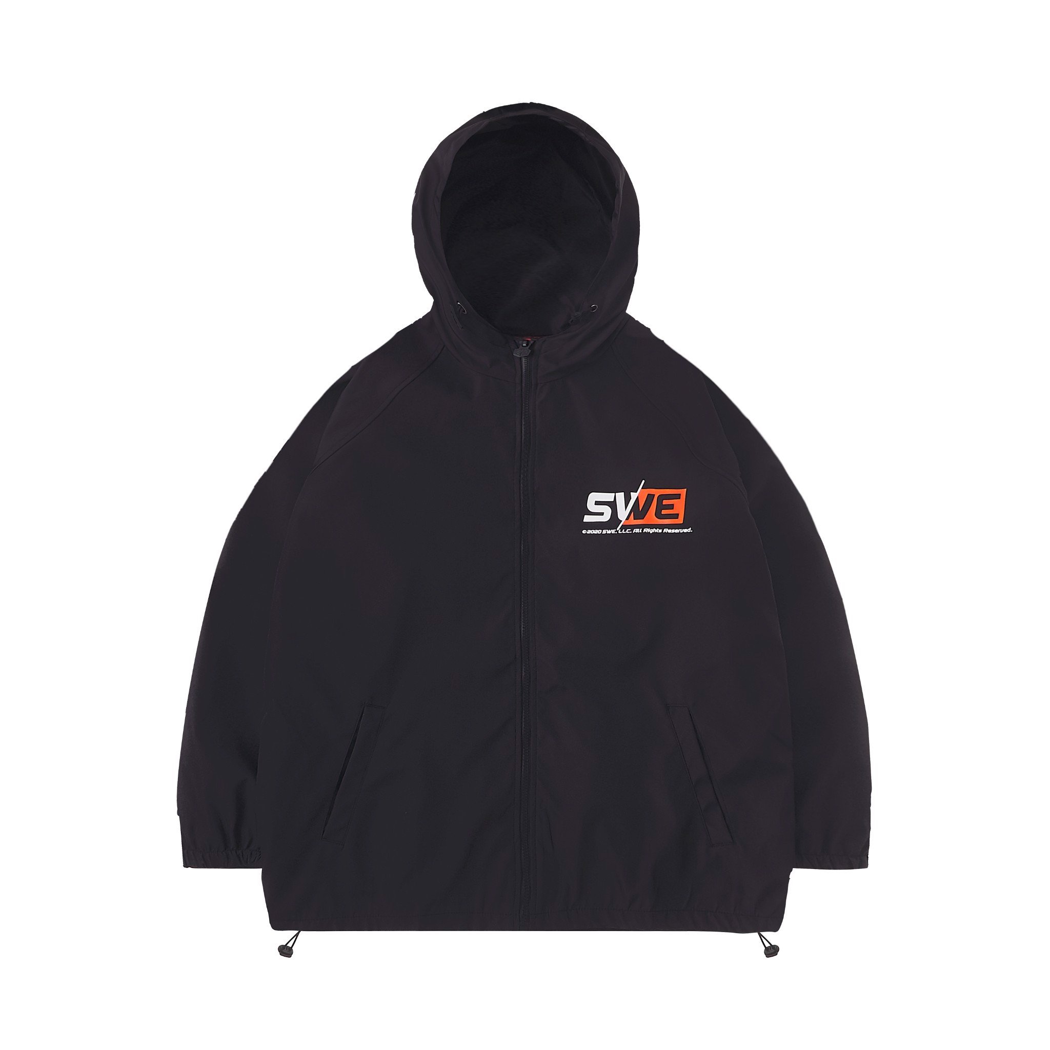 Áo khoác nữ SWE LOGOS JACKET - Black dù hai lớp dày dặn chính hãng