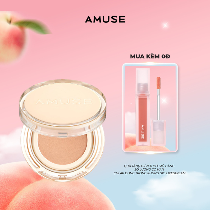 Phấn nước dạng thạch amuse dew jelly vegan cushion spf 38 pa+++ thuần chay