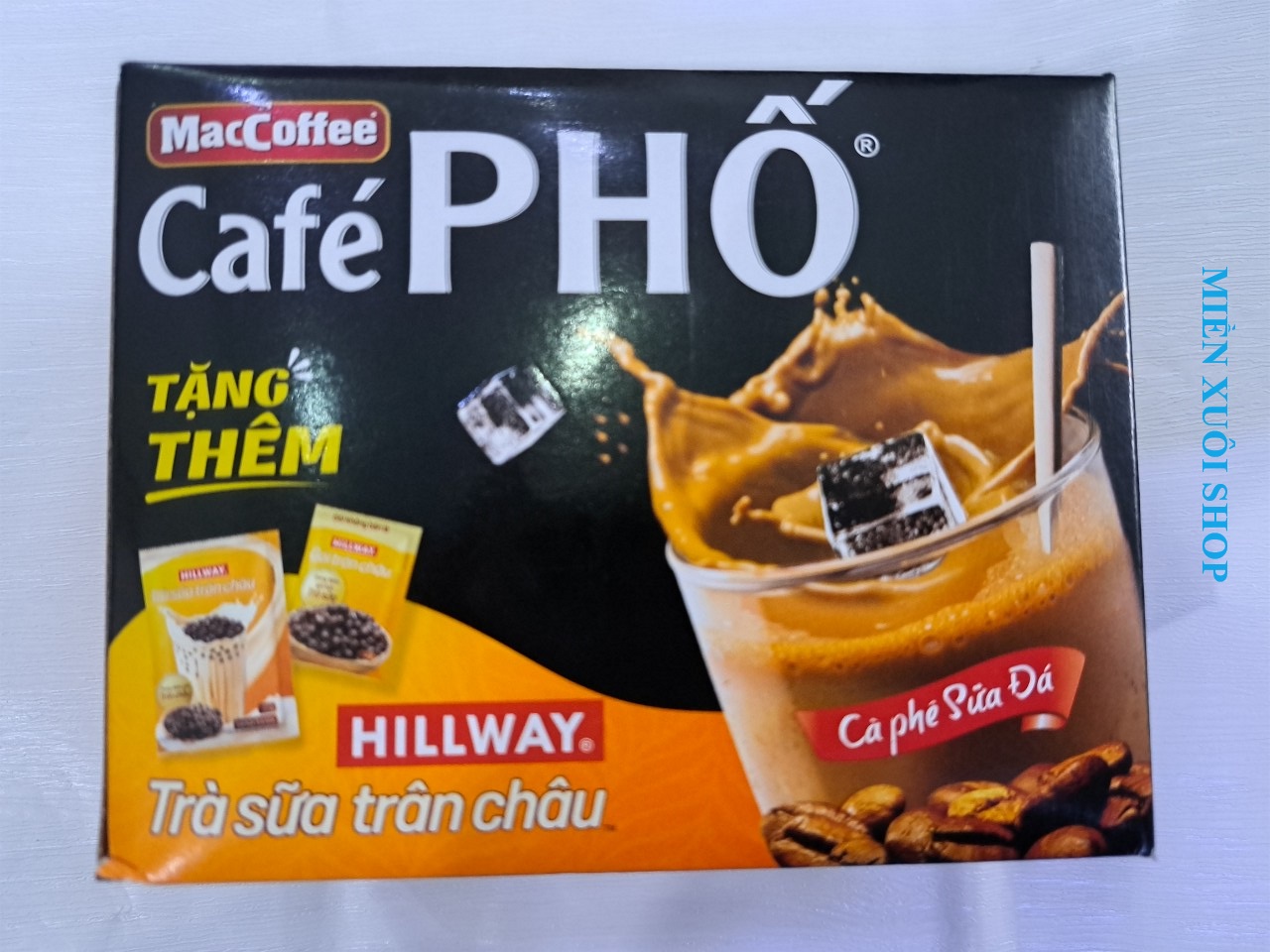 Hộp Cafe Phố sữa đá hộp 10gói x 24g (tặng thêm 1 gói trà sữa 22g và 1 gói trân châu 30g)