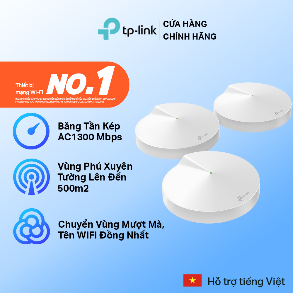 [Trả góp 0%]Hệ thống Mesh Wifi cho gia đình TP-Link Deco M5 AC1300 - Hãng phân phối chính thức