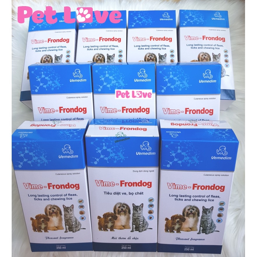 Combo 10 vime frondog diệt ve rận, bọ chét chó mèo