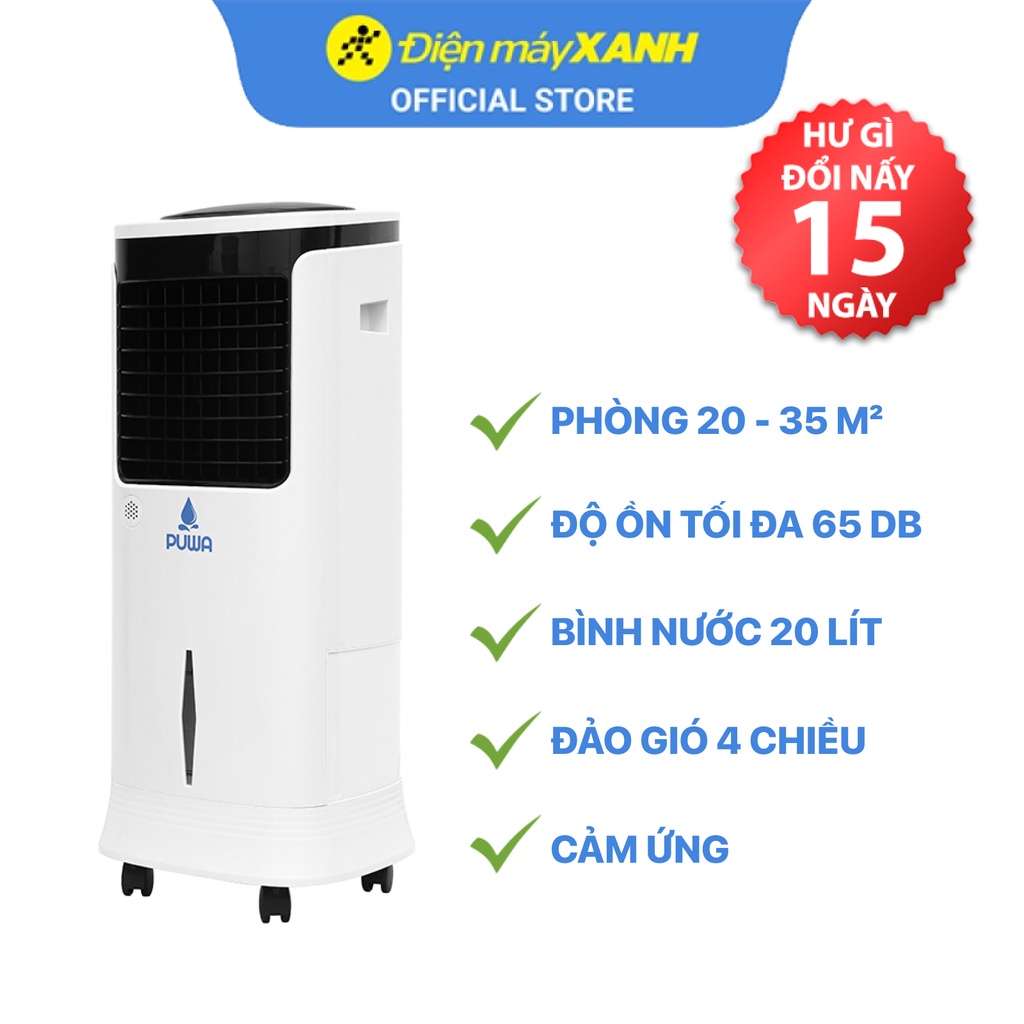 Quạt điều hòa hơi nước Puwa AC-38AR Trưng bày MỚI 98% Phạm vi làm mát 20 - 35m2 Công suất 150W Bình nước 20 lít - Có giao hàng trong ngày ở TPHCM - Bình Dương lh 0902977236