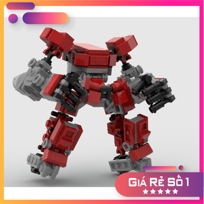 Le go đồ chơi lắp ráp robot mech train