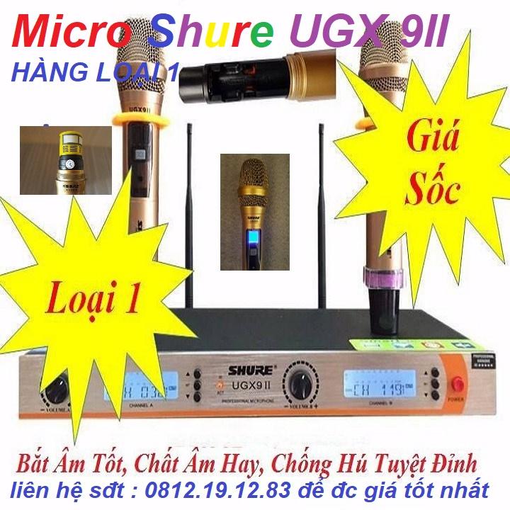 Micro không dây chống hú cao cấp shure ugx9ii loại 1 ,chất lượng tốt giá rẻ bất ngờ ,micro không dây chống hú cao cấp shure ugx9ii loại 1 ,chất lượng tốt giá rẻ bất ngờ