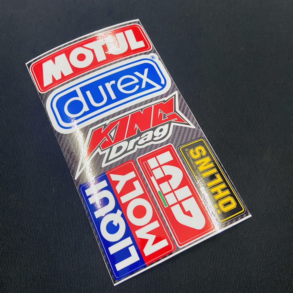 [SALE XÃ KHO] BỘ TEM TRANG TRÍ XE MÁY SIZE NHỎ VỚI NHIỀU STICKER,LOGO MOTUL,DUEX, KINGDRAG,LIQUI MOLY..(MẪU 3)