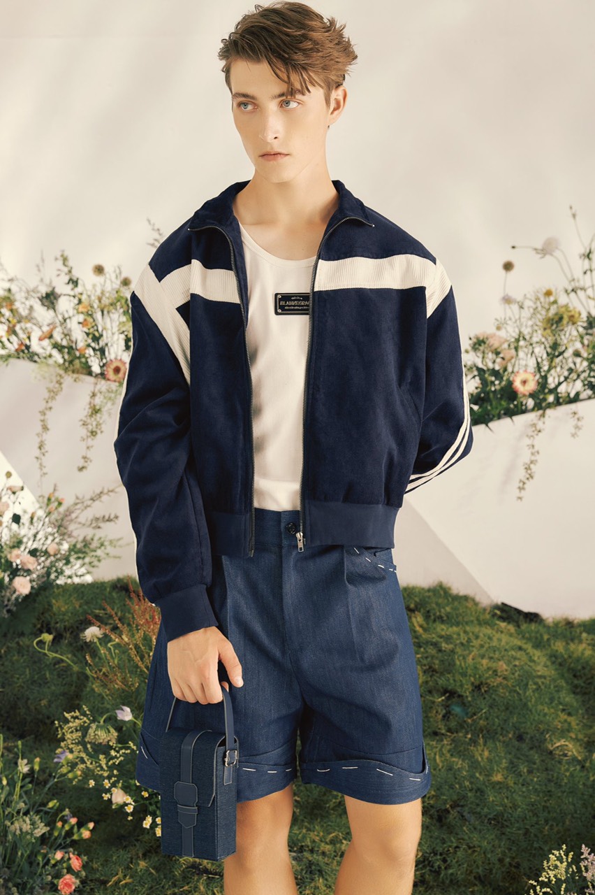Blankespace áo khoác tay dài era jacket vải khaki màu xanh navy thời trang nam nữ unisex