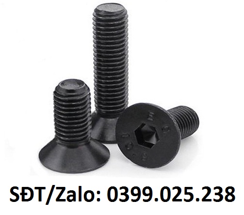 (Combo 10con) Bu lông M6/M8/M10 lục giác chìm đầu bằng THÉP ĐEN