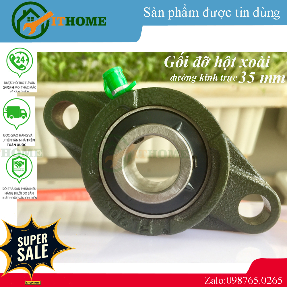 Gối đỡ vòng bi ucfl207 đương kính trục 35mm
