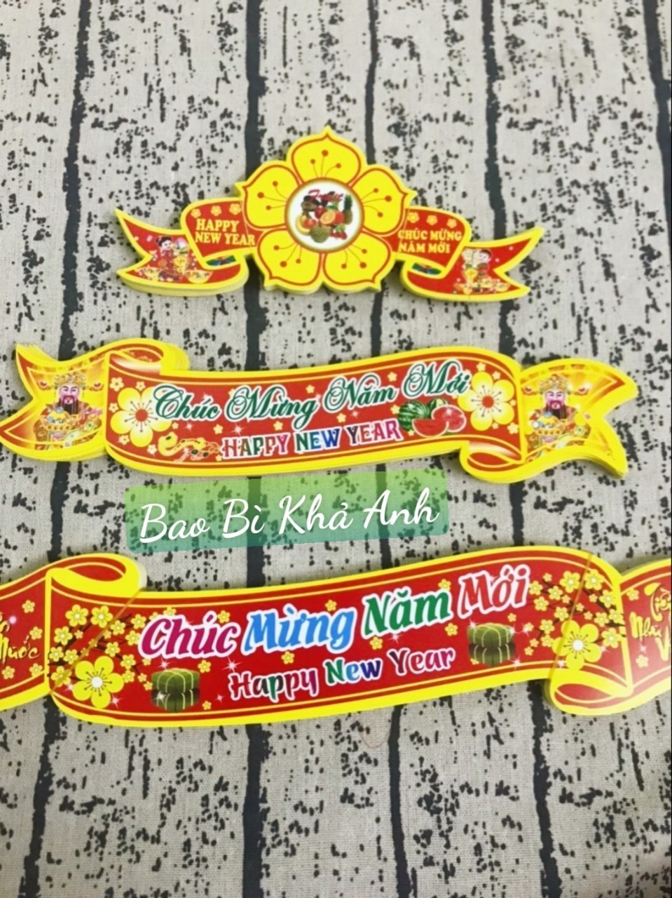 Decal dán miếng dán chúc mừng năm mới tân sửu 2023 - bao bì khả anh