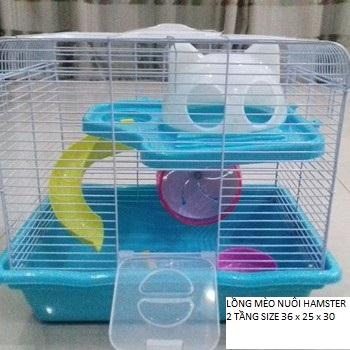 LỒNG MÈO NUÔI HAMSTER 2 TẦNG SIZE 36 x 25 x 30