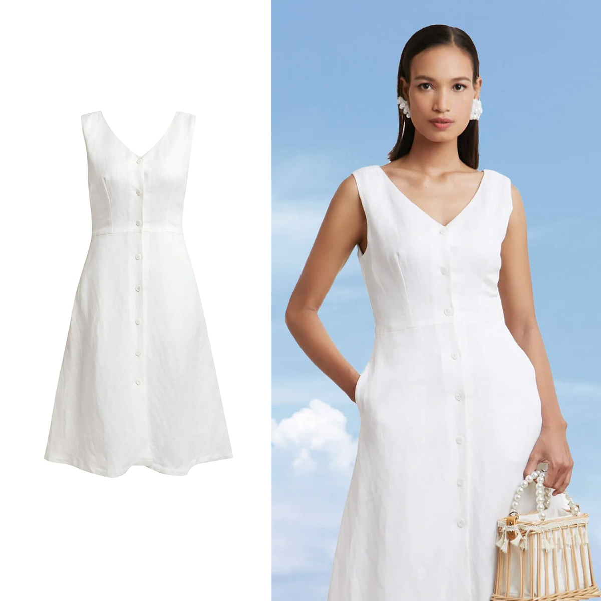 N&m đầm thời trang nữ linen 2103035