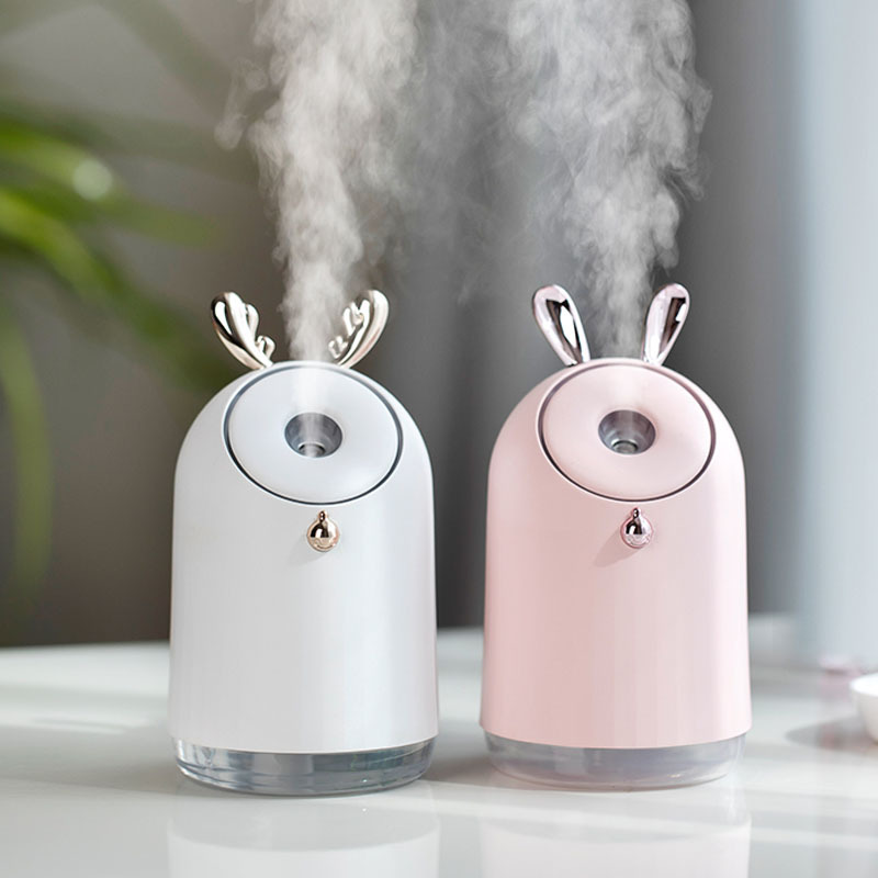 Máy phun sương tạo ẩm mini tai Hươu phun sương tinh dầu trị liệu