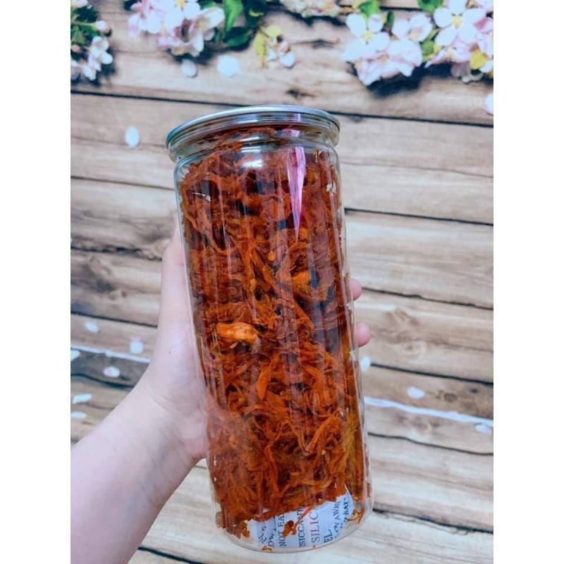 Khô bò sợi lon 300gr hàng ngon nhà làm