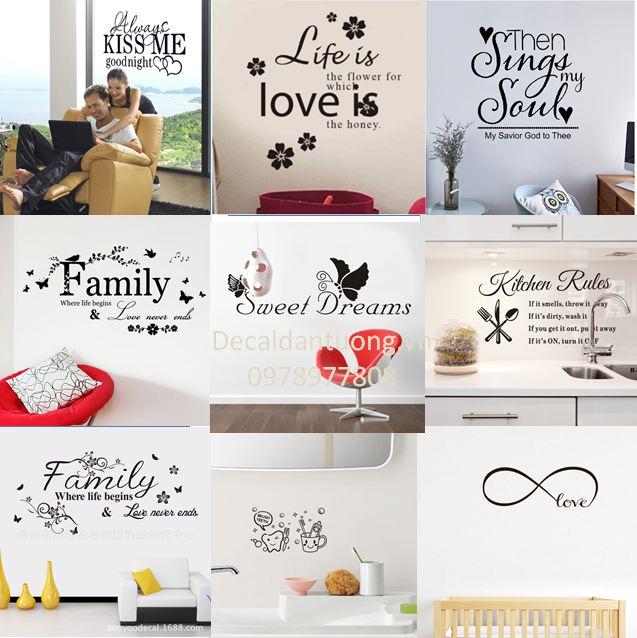 Decal chữ nghệ thuật