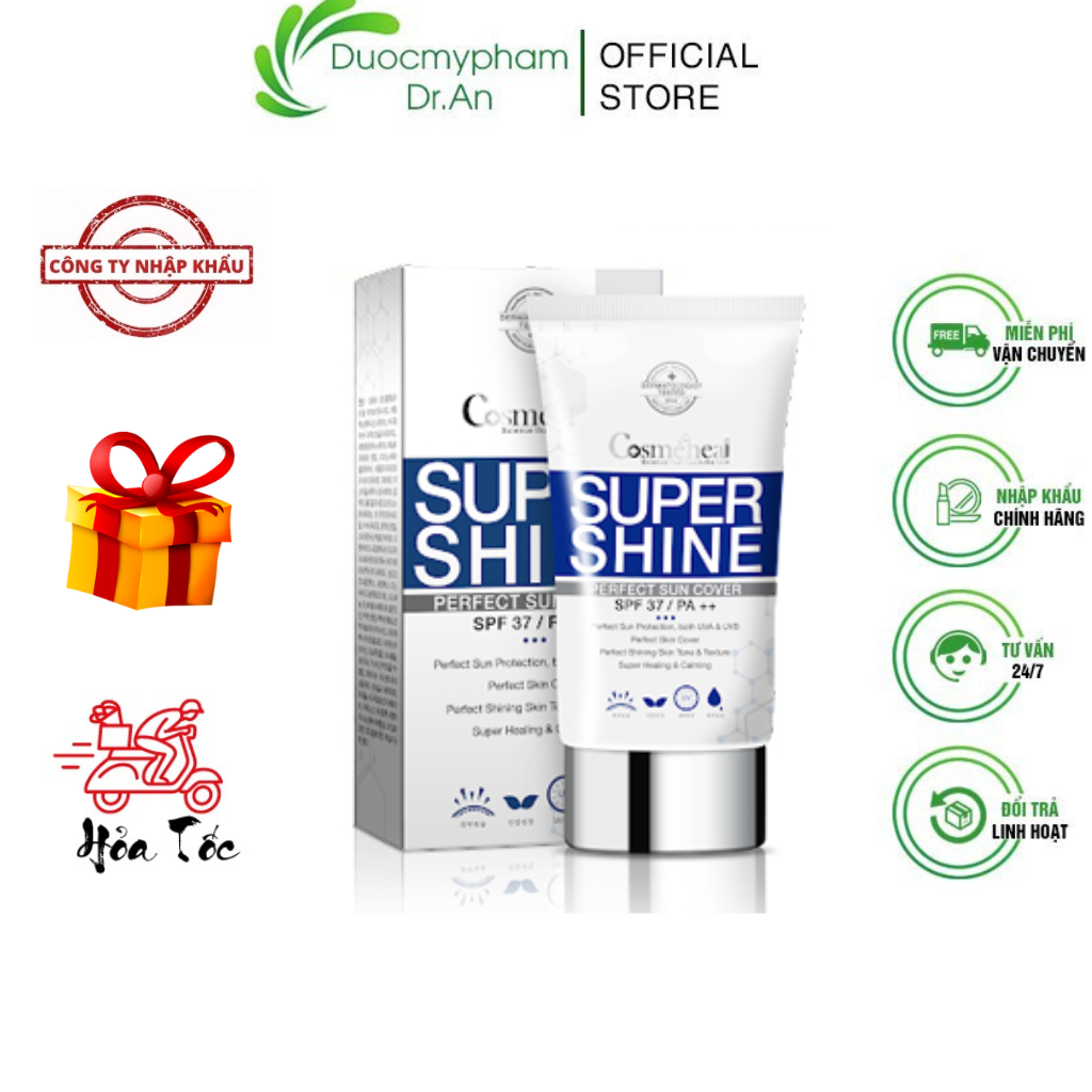 HÀNG NHẬP KHẨU - Kem nền chống nắng Cosmeheal SuperShine Perfect Sun Cover - DuocmyphamDrAn