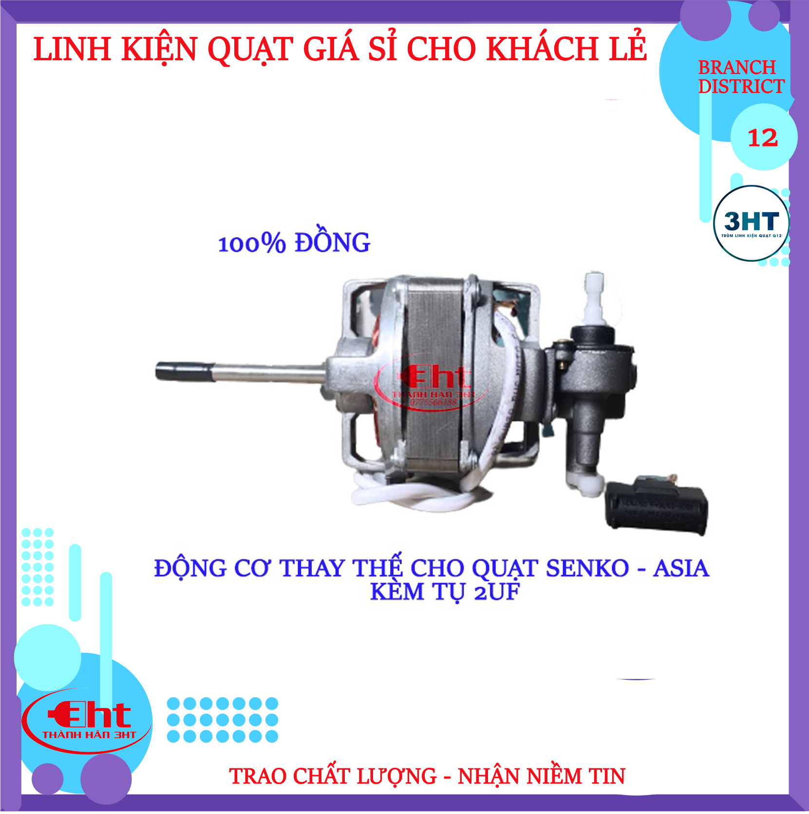 Moter thay thế quạt senko - asia