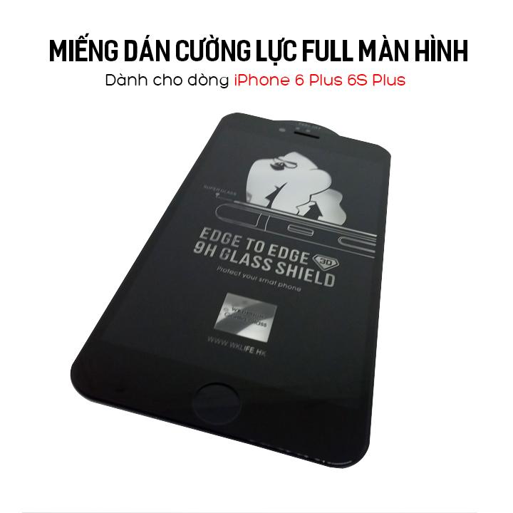Miếng dán cường lực Remax WK Kingkong full màn hình cho iPhone 6 Plus 6S Plus (Đen)