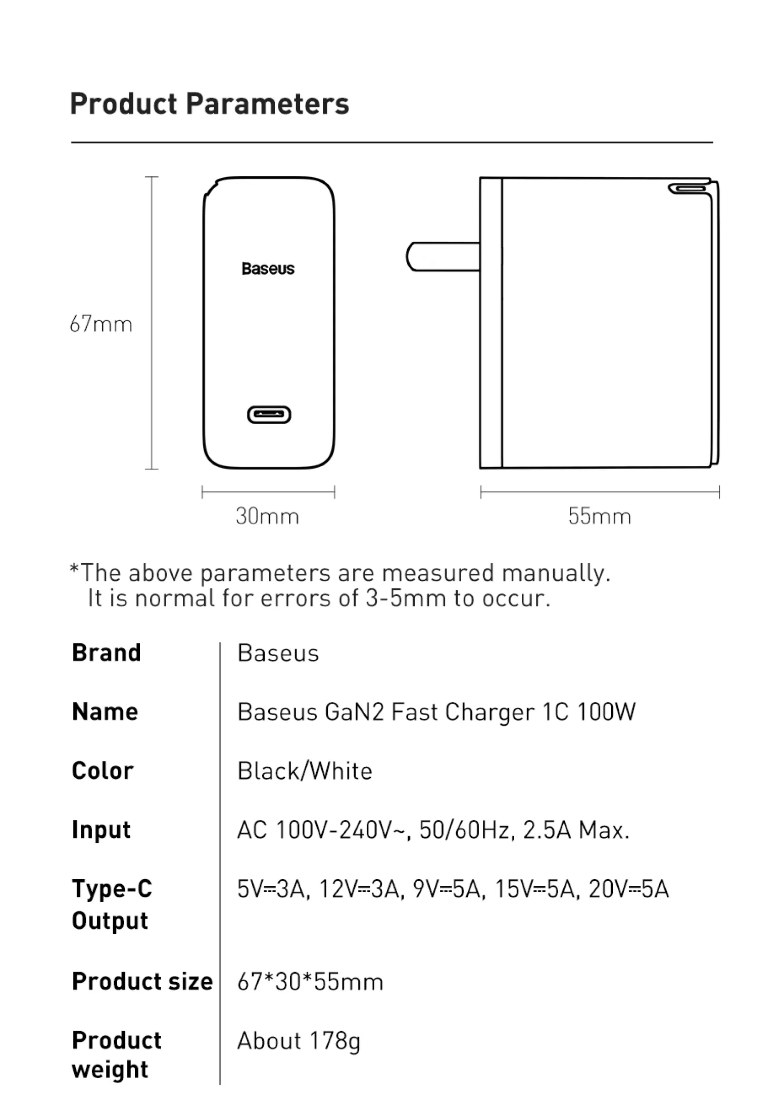 Củ sạc nhanh Baseus 100W GaN2 góc chụp đẹp
