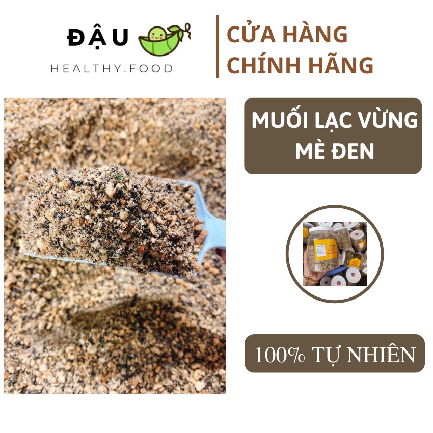 Muối lạc vừng mè đen | hộp 500gr muối lạc vừng mè đen hương vị thơm ngon, loại nhà làm
